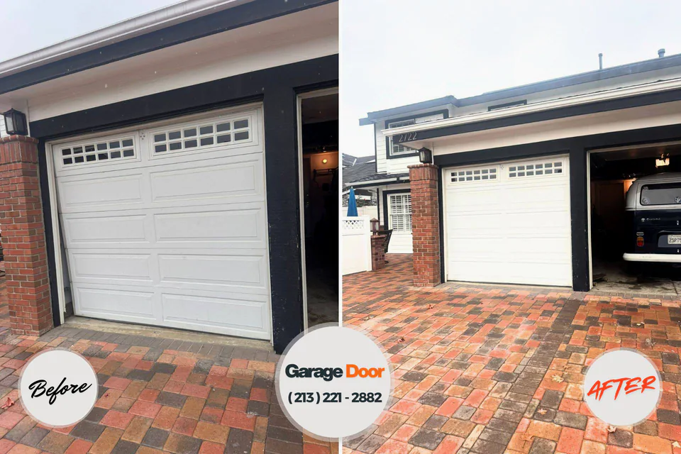 Before and after: garage door repair Cheatham County